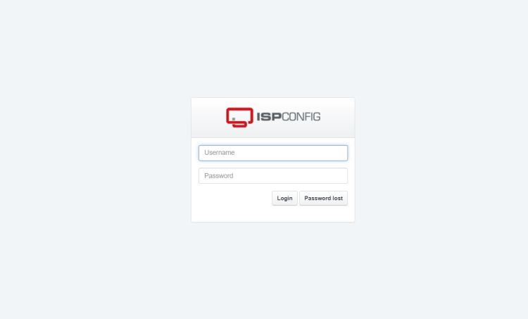 Вход в ISPConfig