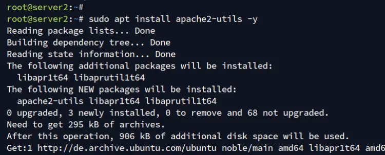 установить apache2-utils