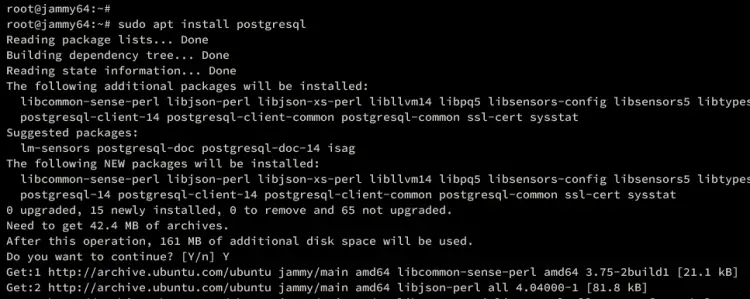 установить postgresql