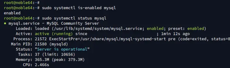 проверить mysql