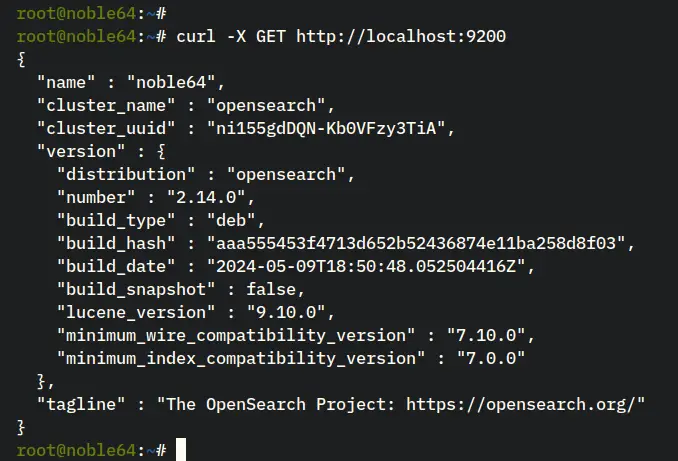 проверить opensearch