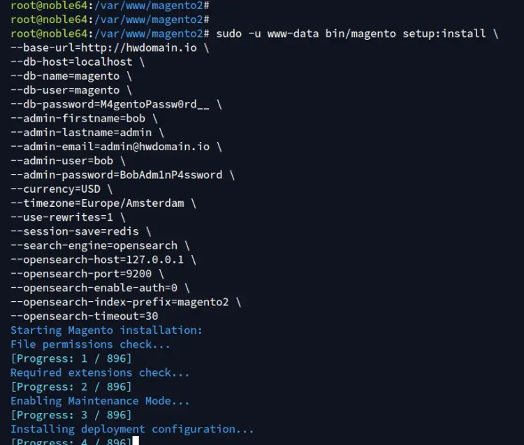 установить magento