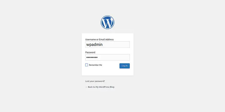 Вход в WordPress
