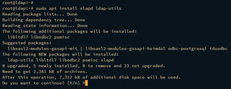 установить openldap