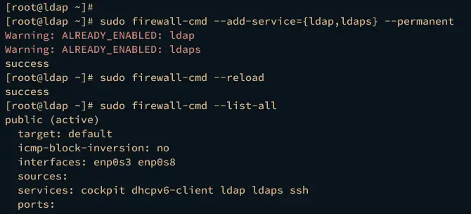 настройка firewalld