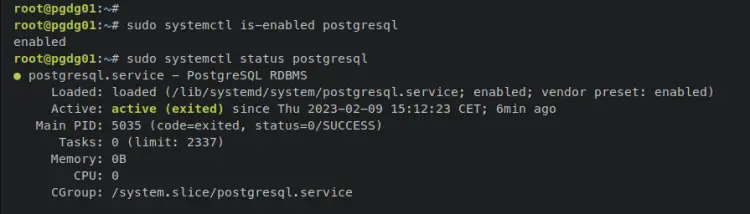 проверить postgresql