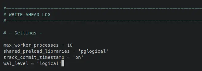 включить pglogical