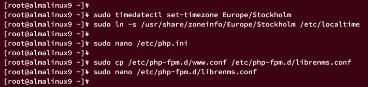 настроить php-fpm sock