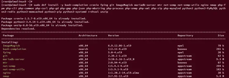 установка зависимостей