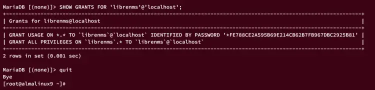 проверка прав доступа пользователя к базе данных