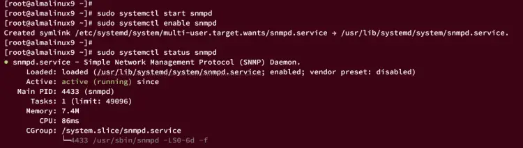 проверить snmpd