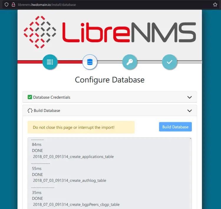 создание базы данных