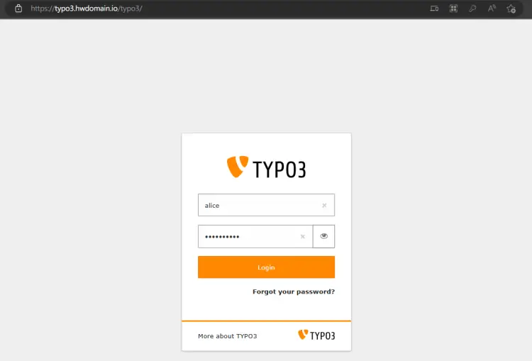 вход в CMS TYPO3
