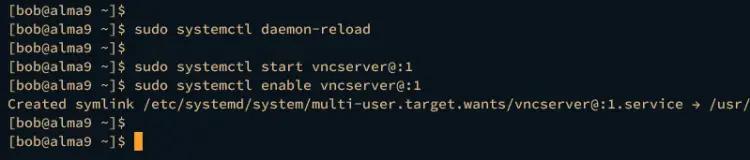 запустить включение vnc-сервера