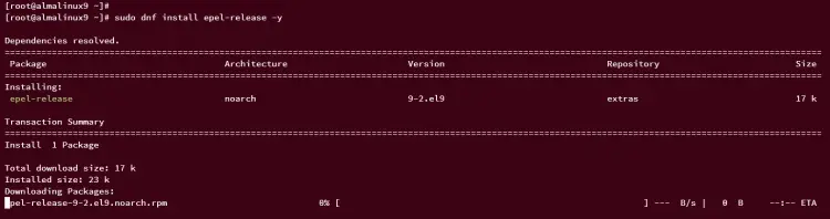 добавить репозиторий EPEL