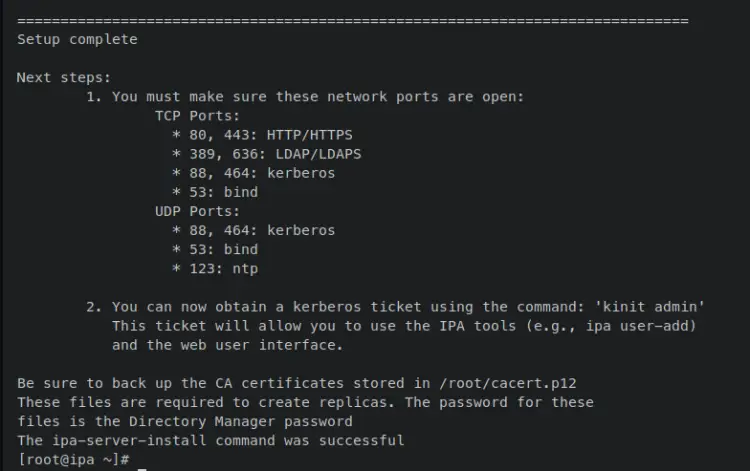 установка завершена