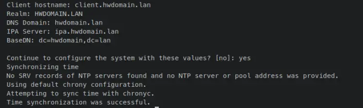подтверждение настроек клиента