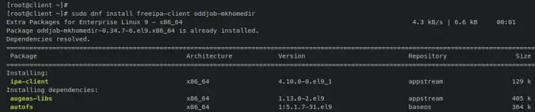 установка клиентов freeipa
