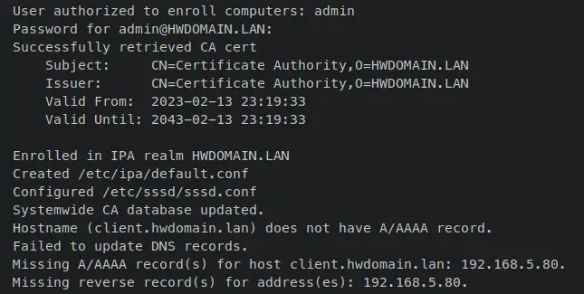 авторизация как администратор kerberos