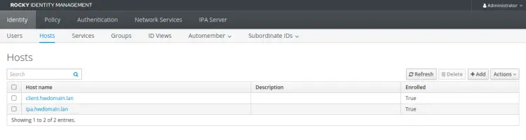 список хостов
