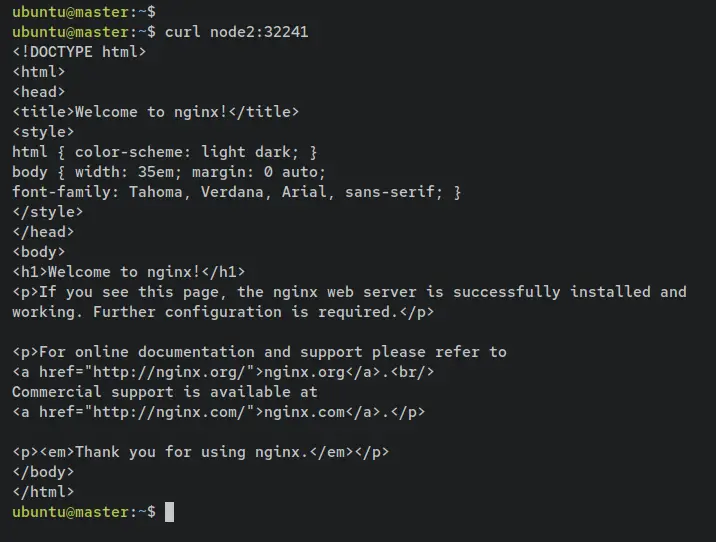 мастер развертывания nginx