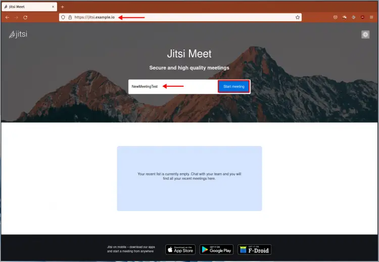 Jitsi Start Meeting