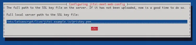 Закрытый ключ SSL Jitsi