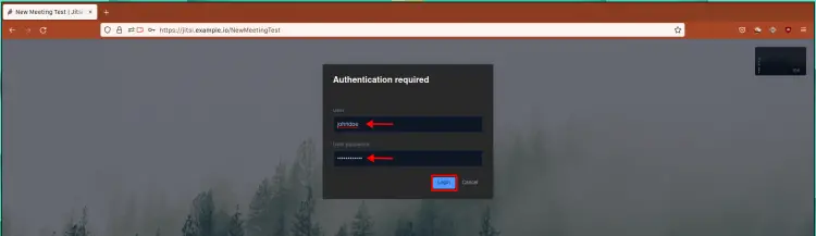 Jitsi authentiction moderator