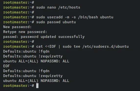 настройка хостов пользователей
