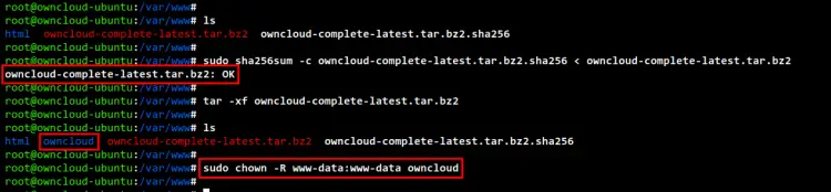 загрузка и проверка owncloud