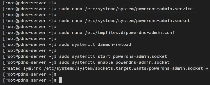 настройка powerdns-admin в качестве службы