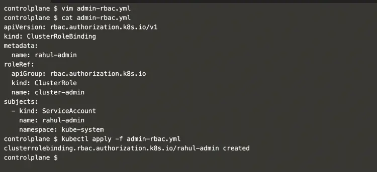 Создание ClusterRoleBinding