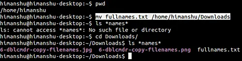 Команда mv в Linux
