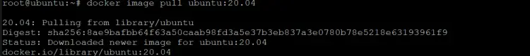 загрузите образ Ubuntu с тегом 20.04