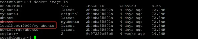 docker image ls