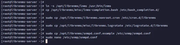 завершение librenms