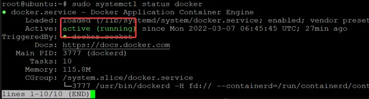 убедитесь, что Docker запущен.